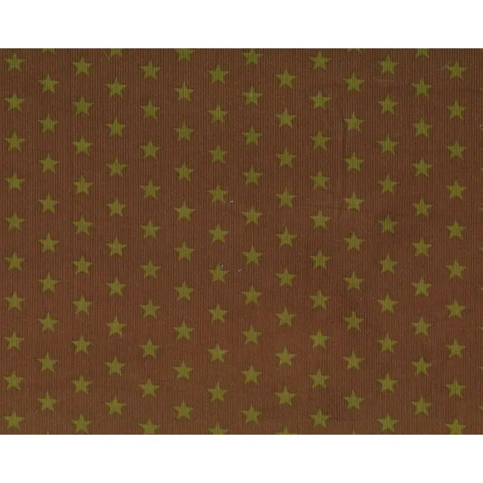 Feincord KATI STARS, Sterne, braun-helles olive