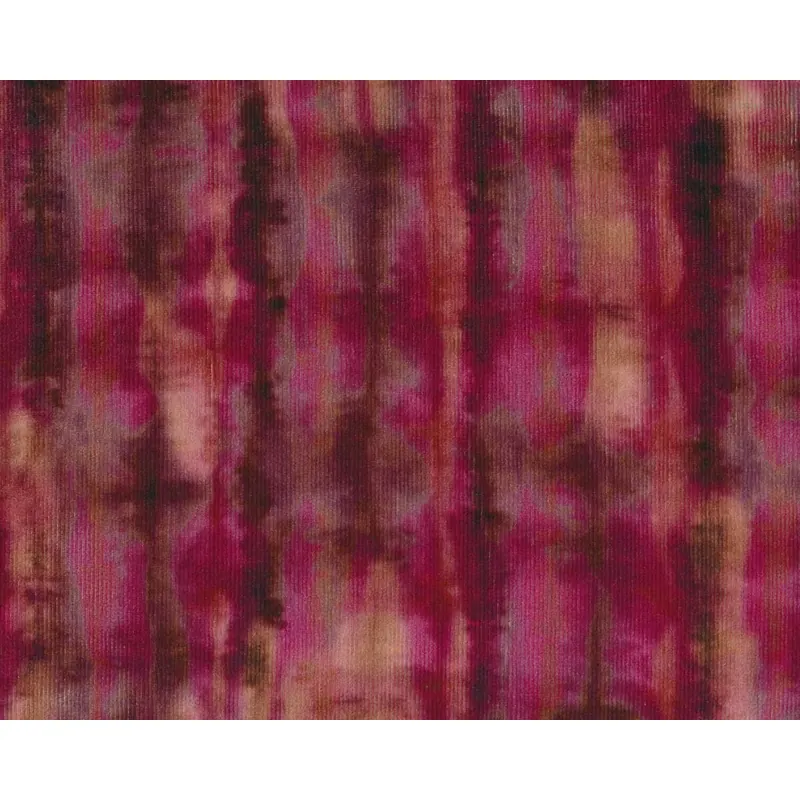 Feincordstoff mit Stretch WALES, Batik-Streifen, fuchsia, Hilco