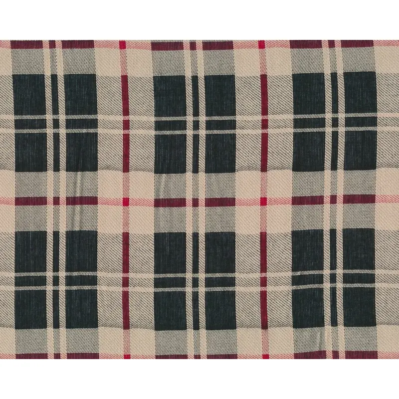 Feiner Baumwoll-Leinen-Webstoff ANGUS, Glencheck-Karo, schwarz-beige