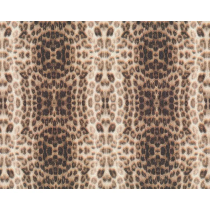 Feiner Baumwoll-Stretch-Satin aus Italien LEONI, Leopard, hellbraun-hellbeige