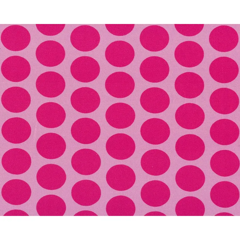 Feiner Baumwolljersey mit Digitaldruck BIG DOTS, große Punkte, fuchsia-rosa