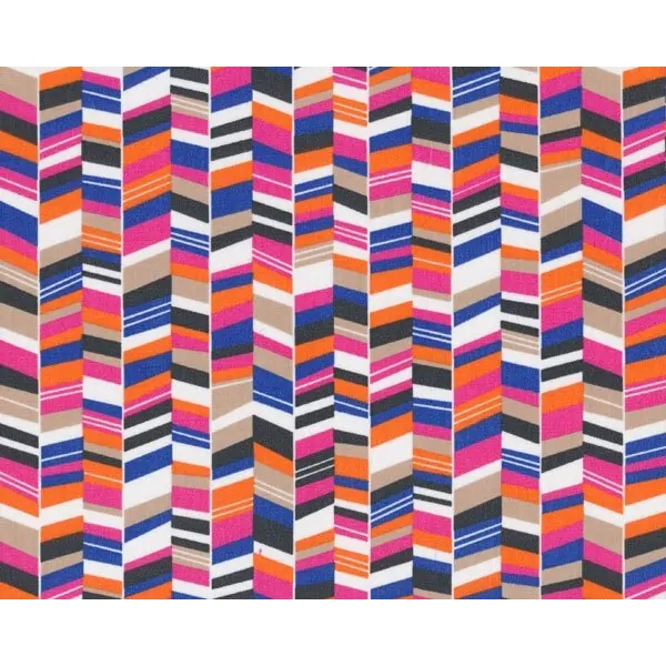Feiner Baumwollstoff, Popeline FLY TO THE SKY, Fischgrat-Illusion, blau-pink