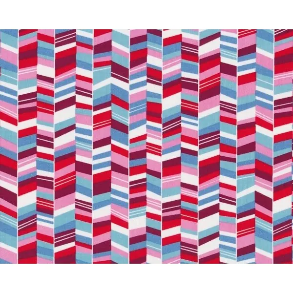 Feiner Baumwollstoff, Popeline FLY TO THE SKY, Fischgrat-Illusion, taubenblau-rot
