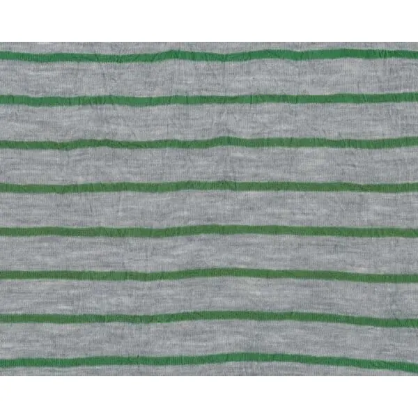 Feiner Jersey-Crash "Stripe-Froisse" mit Streifen, grau meliert-grün