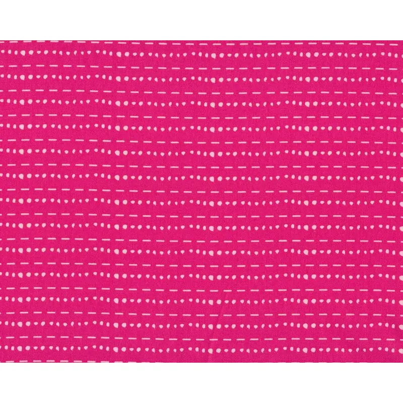 Feiner Popeline-Patchworkstoff CHERIE, Strichel- und Punktelinien, kräftiges pink