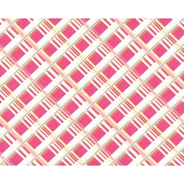 Feiner Popeline-Patchworkstoff "Coquette" mit Flechtstreifen, fuchsia-lindgrün