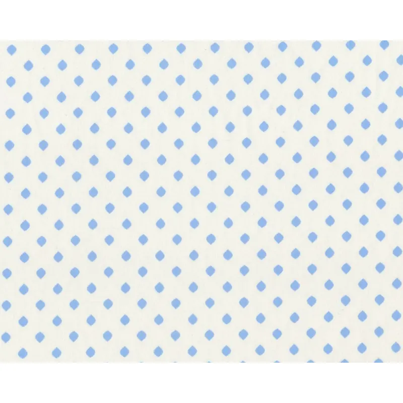 Feiner Popeline-Patchworkstoff DRIFT, regelmäßige Blatt-Rauten, hellblau-creme
