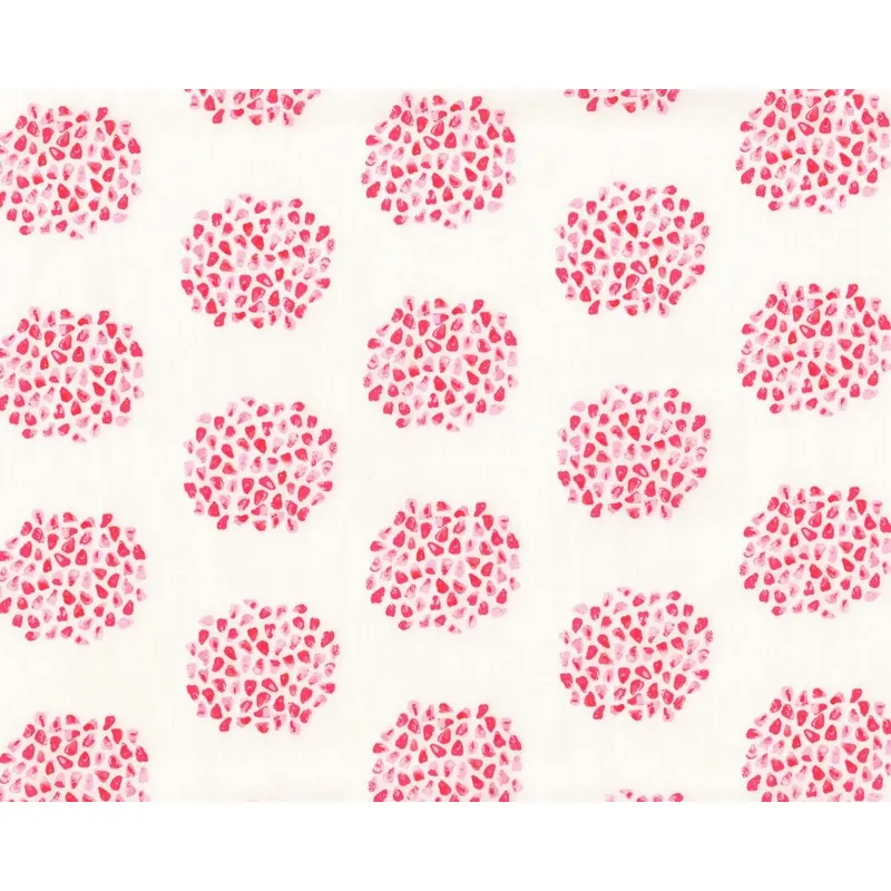 Feiner Popeline-Patchworkstoff SKOPELOS, Tupfen-Kreise, rosa-fuchsia