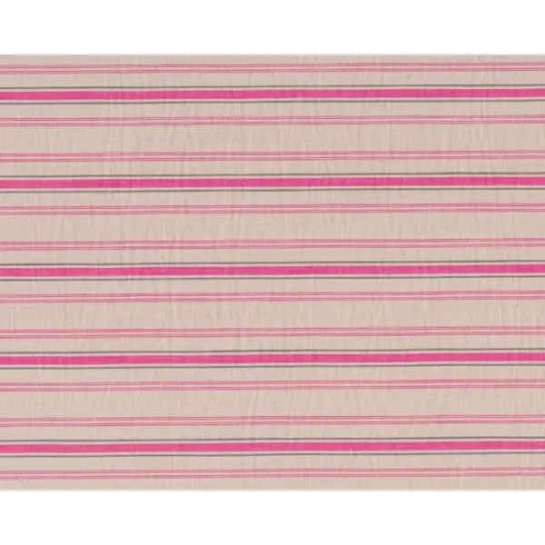 Feiner zarter Seiden-Baumwoll-Batist aus Italien "Enrice" mit Streifen, pink-beige