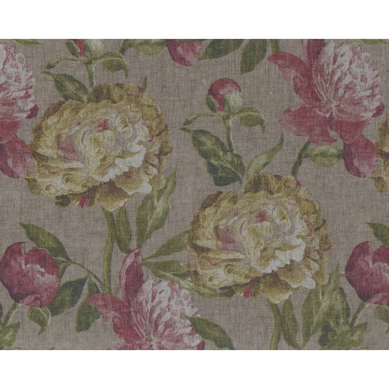 Feinleinen PERDITA, Pfingstrosen, fuchsia, Hilco