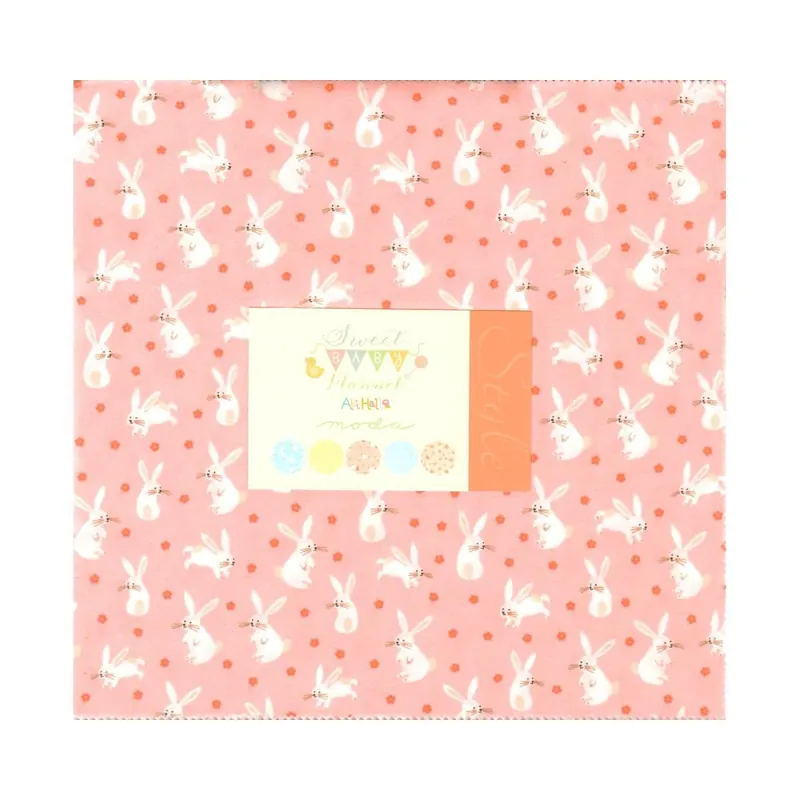 Flanell-Precuts Layer Cake SWEET BABY, 25 x 25 cm, 42 Quadrate, Moda Fabrics