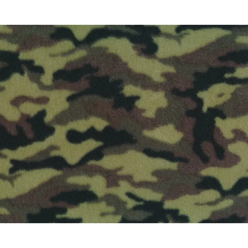 Fleece CAMOUFLAGE, Flecken, helles moosgrün-schwarz