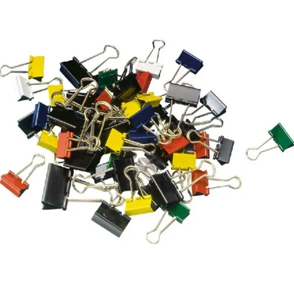 Foldback Clip SORTIMENT, 50 Stück, verschiedene Farben und Größen, Maul