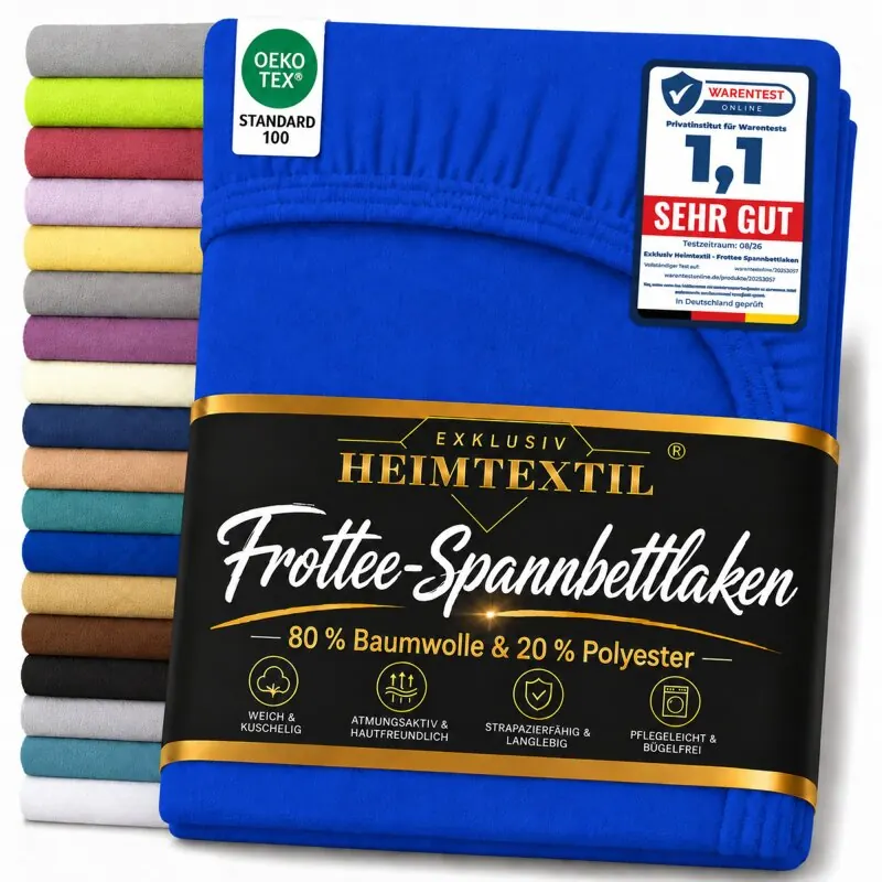 Frottee Marke Spannbettlaken 140 - 160 x 200 cm Royalblau