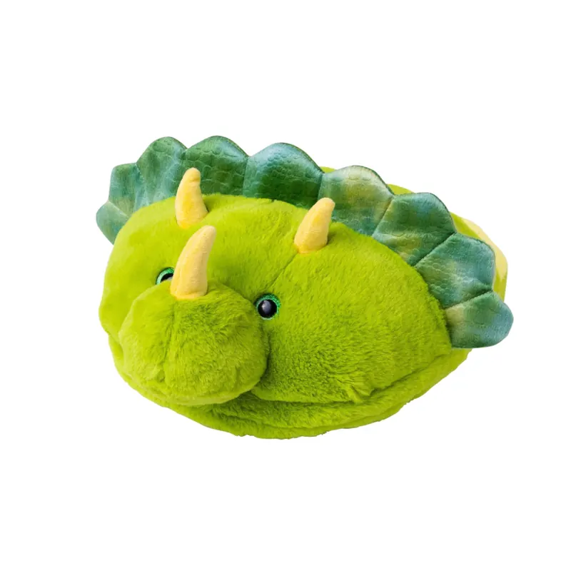 Fußwärmer Kuschelwarmies Kuschelfreunde Wärmekissen Stofftier Kuscheltier Hausschuhe (Dino, Fußwärmer 35 cm x 26cm)