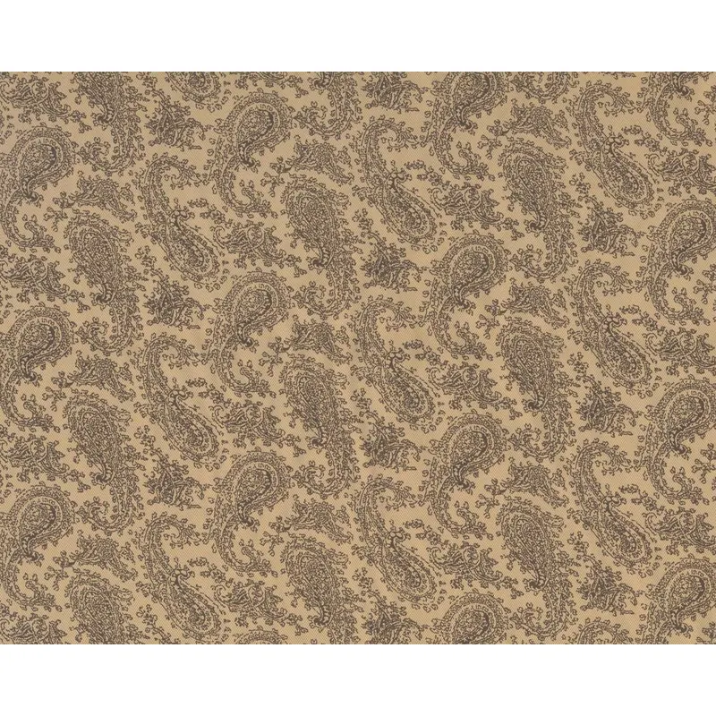 Futterstoff, bedruckter Köper aus Viskose, Paisleys, beige