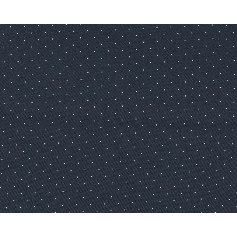 Futterstoff, bedruckter Köper aus Viskose, Pünktchen, marineblau