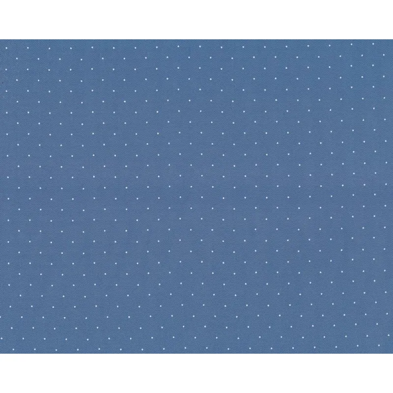 Futterstoff, bedruckter Köper aus Viskose, Pünktchen, taubenblau