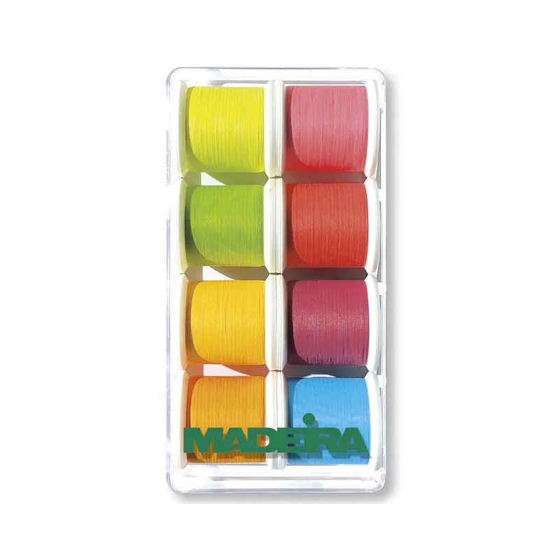 Garnbox Stickgarne FROSTED MATT, neonfarben, 8 x 200 m, Madeira
