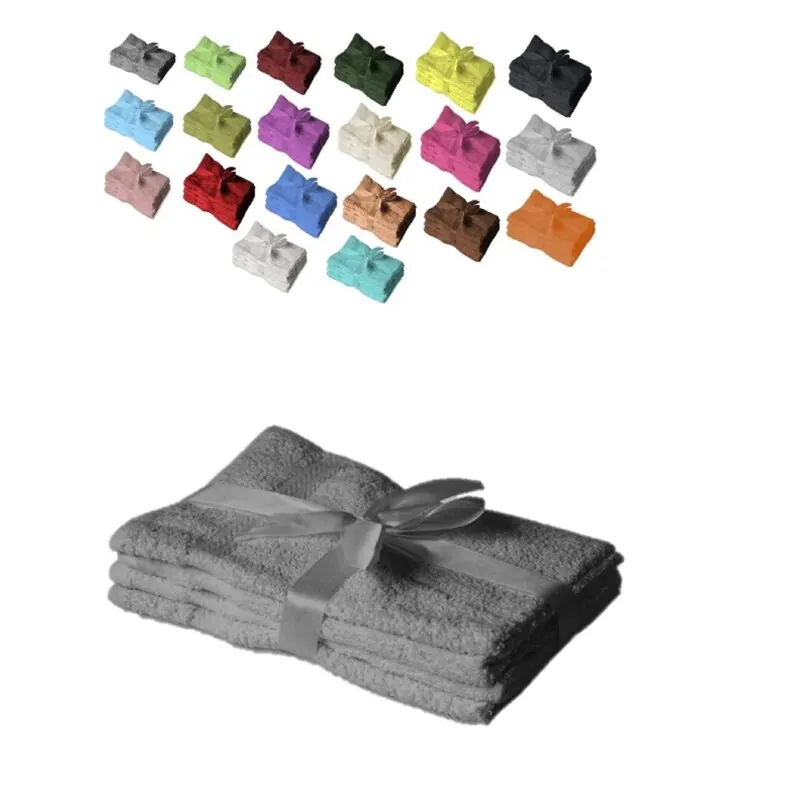 Gästehandtuch 4er Set 30 x 50 cm Anthrazit