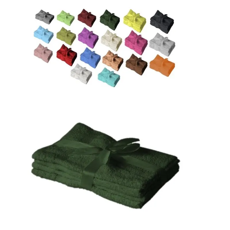 Gästehandtuch 4er Set 30 x 50 cm Dunkelgrün