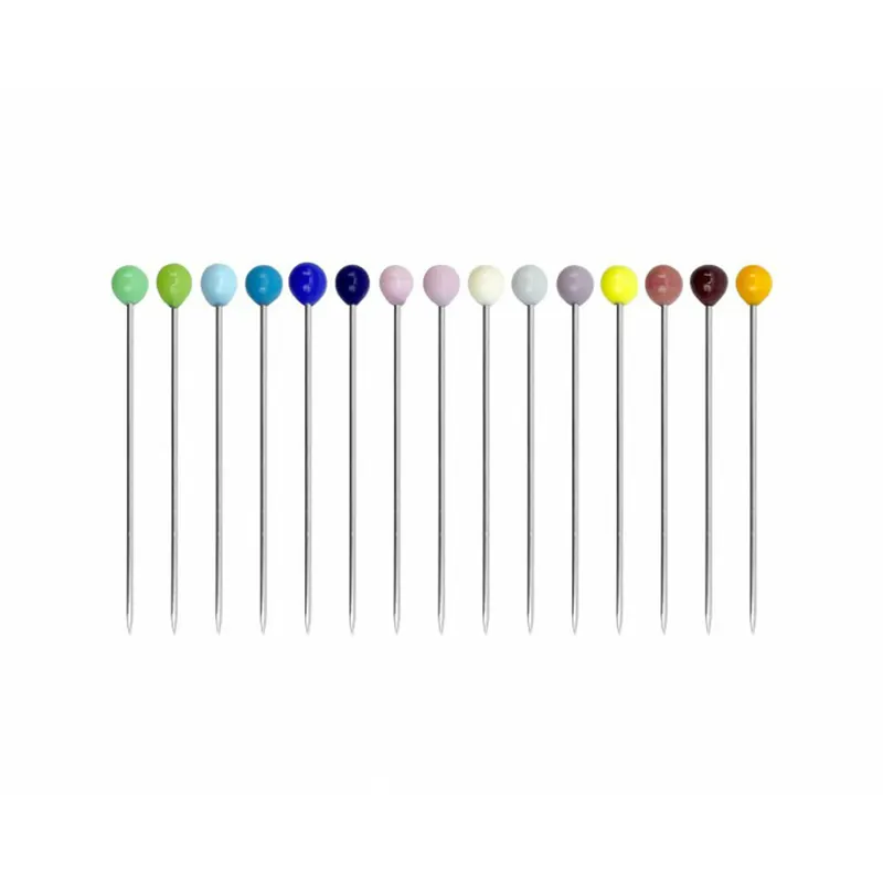 Glaskopfstecknadeln aus Muranoglas EXTRAFEIN, verschiedene Farben, Bohin