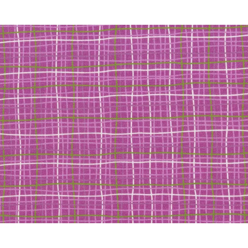 Glatter kühler Baumwolljersey LINA LINE, Gitter-Muster, fuchsialila-limette