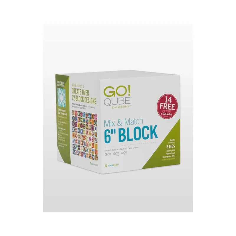 GO! QUBE Mix & Match 6'' Block, 8 Muster, AccuQuilt