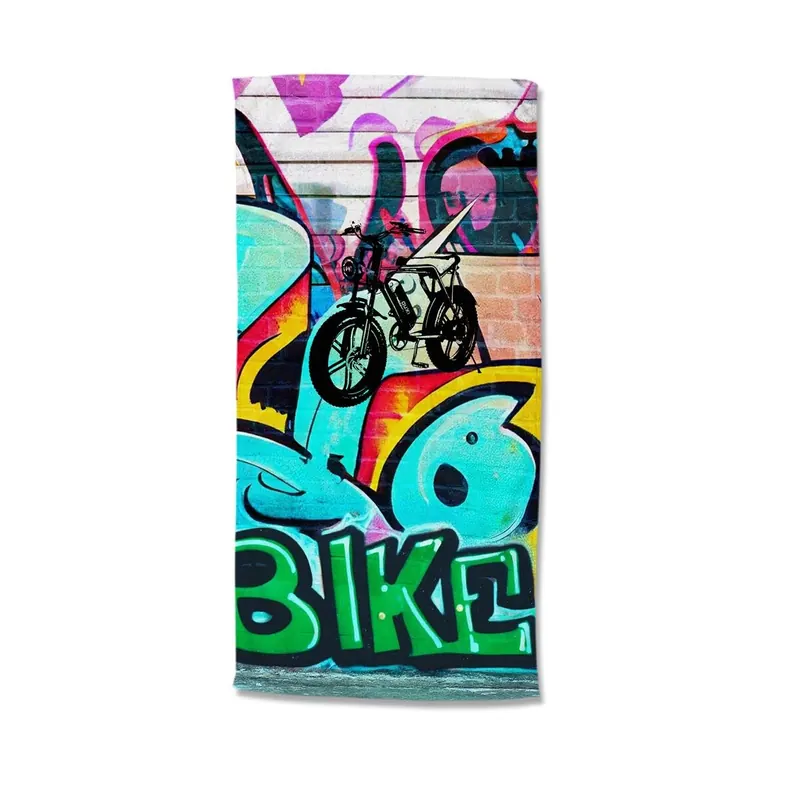 Good Morning Strandtuch 75x150 cm Frottee Charlie Graffiti bunt