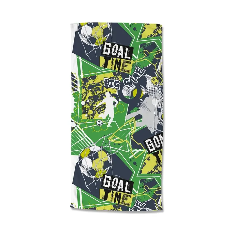 Good Morning Strandtuch 75x150 cm Frottee Goaltime Fußball grün