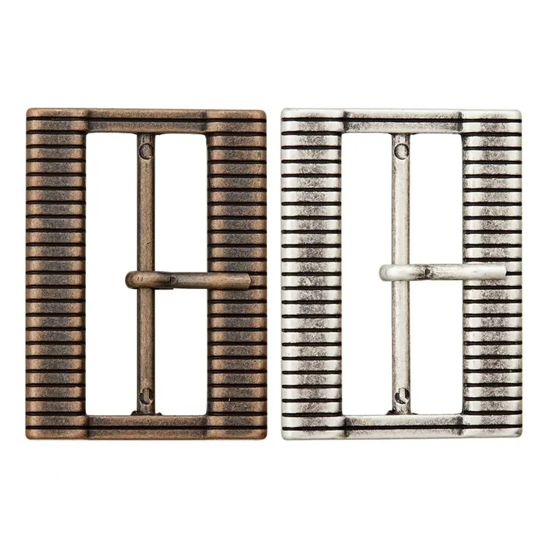 Gürtelschnalle aus Metall, geriffelt, Union Knopf