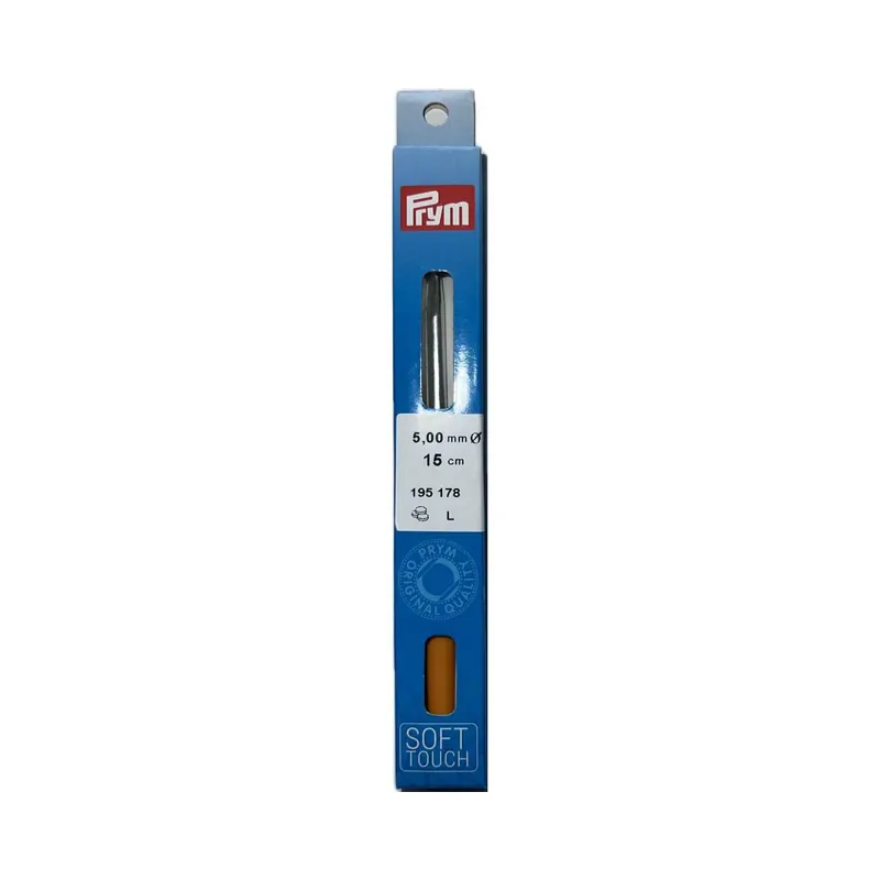 Häkelnadel mit Softgriff, 5 mm Stärke, goldgelb, Prym