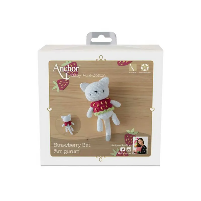 Häkelset ANCHOR Amigurumi, Strawberry Cat