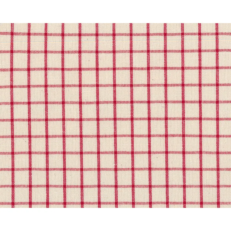Halbleinenstoff SCHÜRZENGEWEBE, kariert, rot