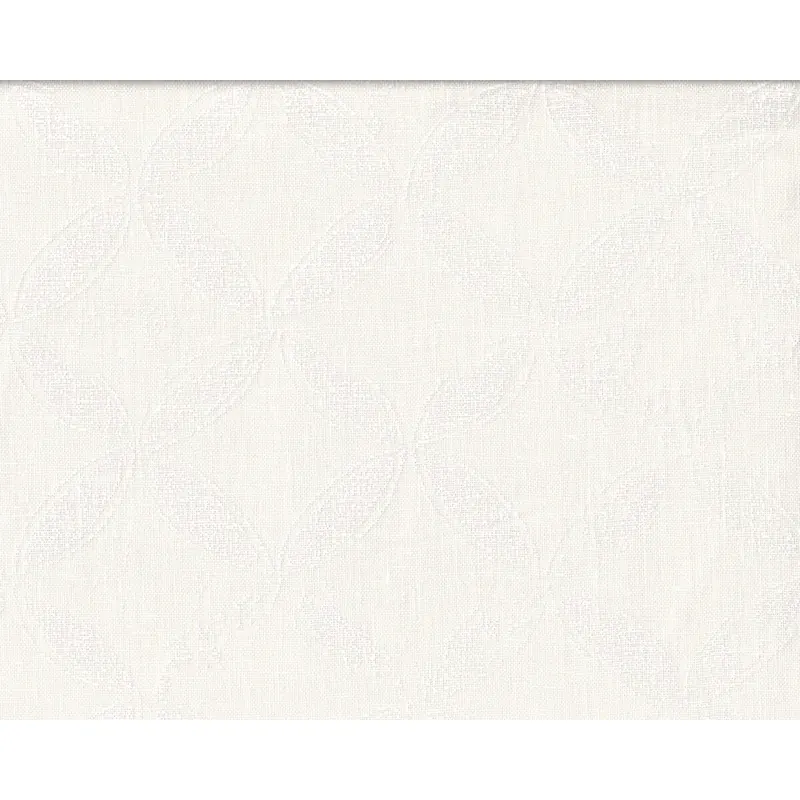 Halbtransparenter Leinen-Dekostoff APOLLONIA VOILE, Kreuz-Blüten, gebrochenes weiß-weiß