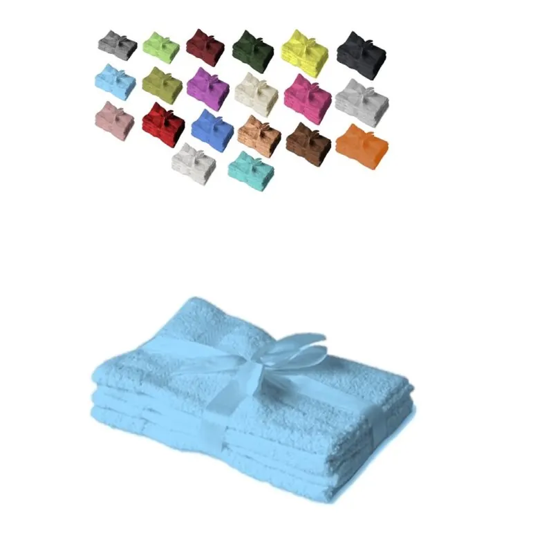 Handtuch 4er Set 50 x 100 cm Hellblau
