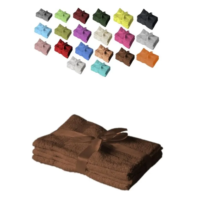 Handtuch 4er Set 50 x 100 cm Schokobraun