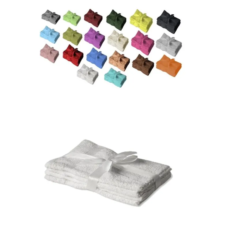Handtuch 4er Set 50 x 100 cm Weiss