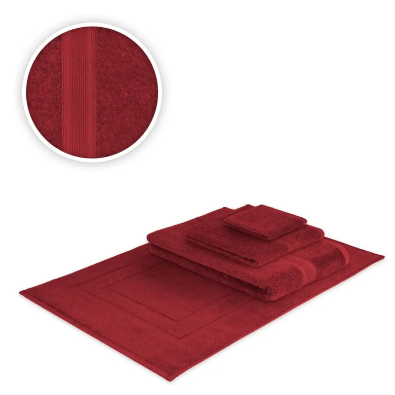 Handtücher Kombi Bade Set 4teilig 500 g/m² Bordeaux