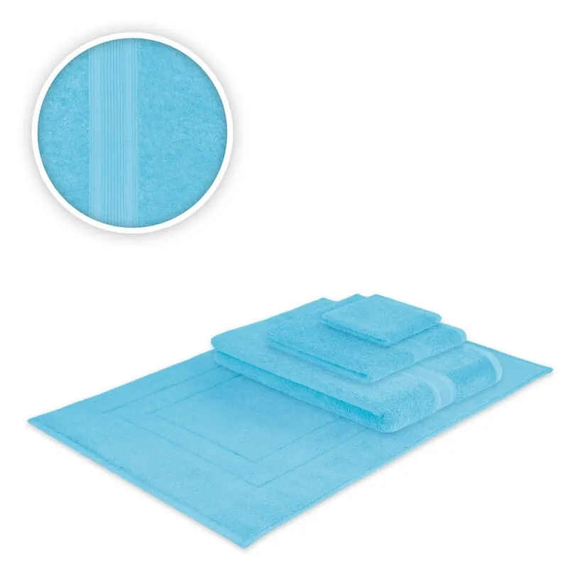 Handtücher Kombi Bade Set 4teilig 500 g/m² Türkis