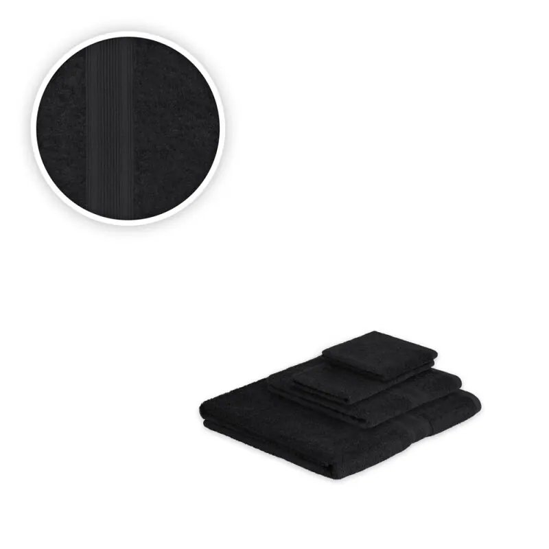 Handtücher Kombi Basis Ergänzungsset 4tlg. 500 g/m Schwarz