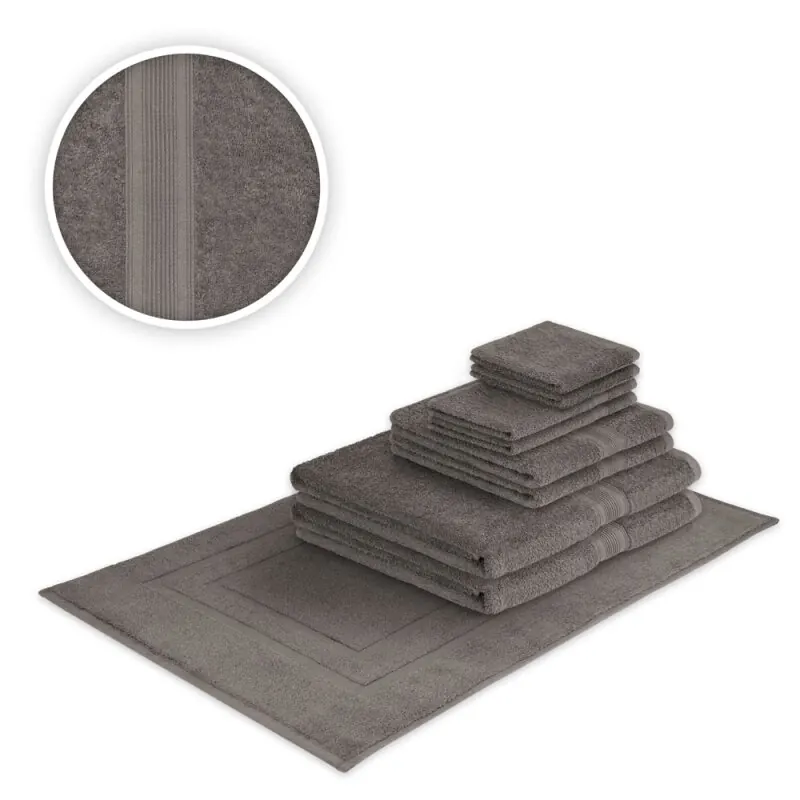 Handtücher Kombi Basis-Set 9-teilig 500 g/m² Anthrazit