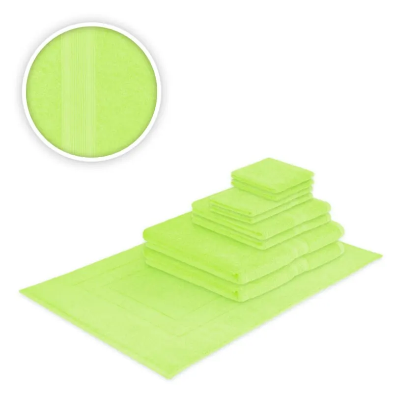 Handtücher Kombi Basis-Set 9-teilig 500 g/m² Apfelgrün