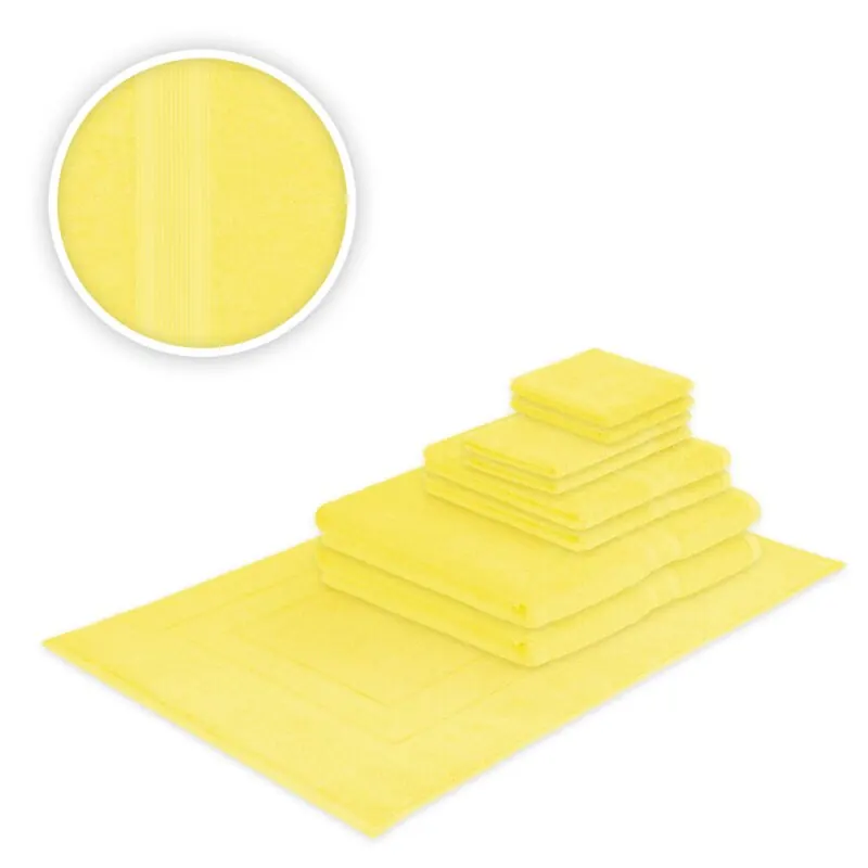 Handtücher Kombi Basis-Set 9-teilig 500 g/m² Gelb