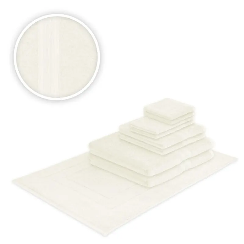 Handtücher Kombi Basis-Set 9-teilig 500 g/m² Naturweiß
