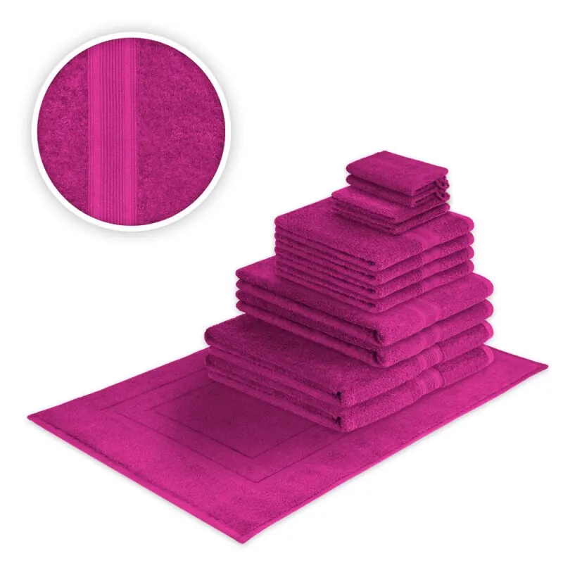Handtücher Kombi Family Set 13teilig 500 g/m² Pink