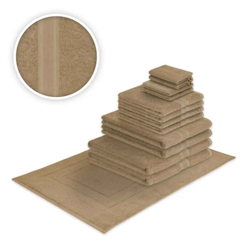 Handtücher Kombi Family Set 13teilig 500 g/m² Sand