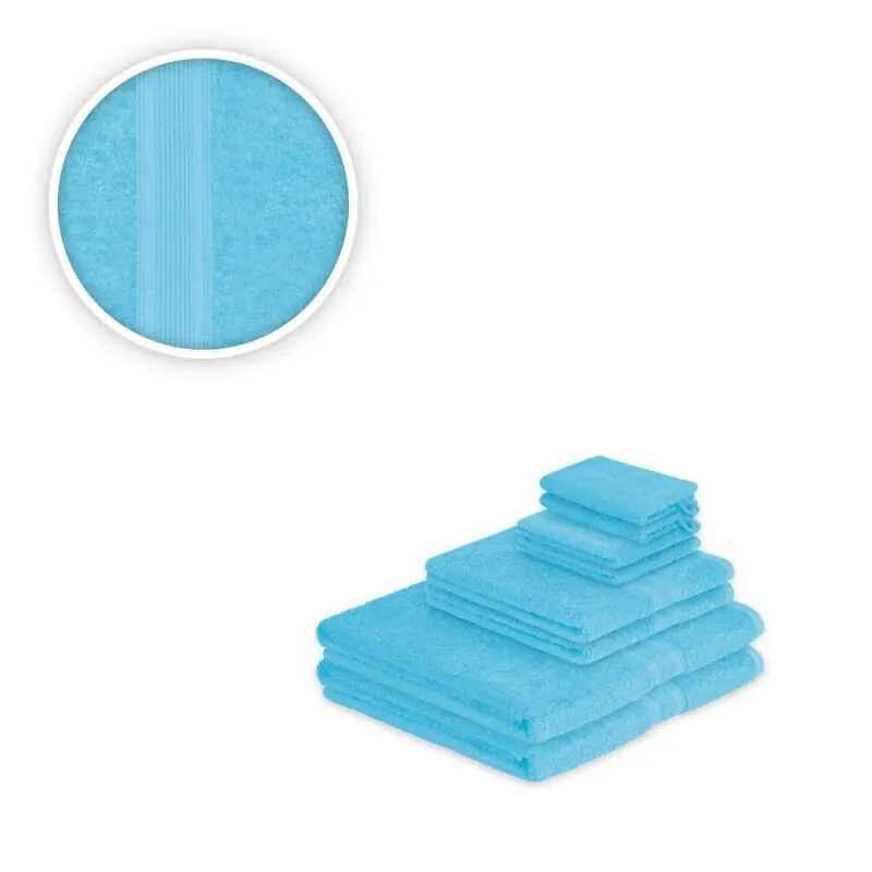 Handtücher Kombi Pärchen Set 8teilig 500 g/m² Türkis