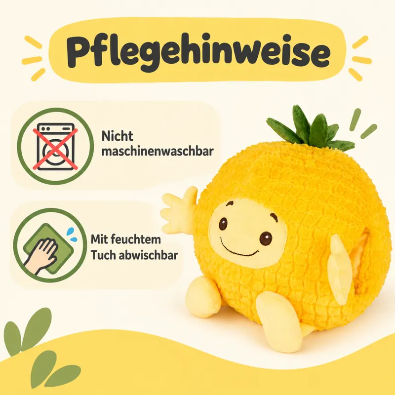 Handwärmer Kuschelwarmies Kuschelfreunde Wärmekissen Stofftier Kuscheltier Plüschtier (Ananas, Handwärmer 35 cm x 35 cm x 35 cm)