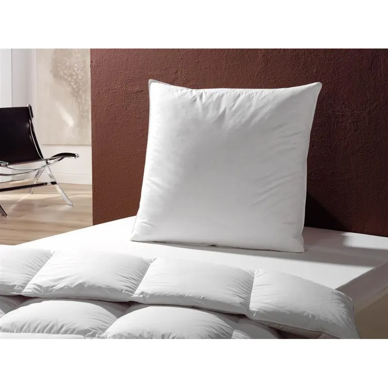 Häussling Daunen und Feder Kissen Königstraum 80 x 80 cm 3-Kammer-Kissen mit Biese